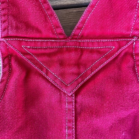 Vintage In Design Kids Alligator Frog Shortalls Overalls 24 Mo Red Friends GUC - Picture 10 of 13